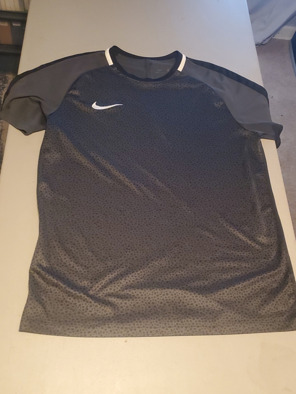 Nike Black and Gray Short Sleeve Performance Tee